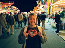 Shelby with her "Ich Liebe Dich" (I Love You) heart.